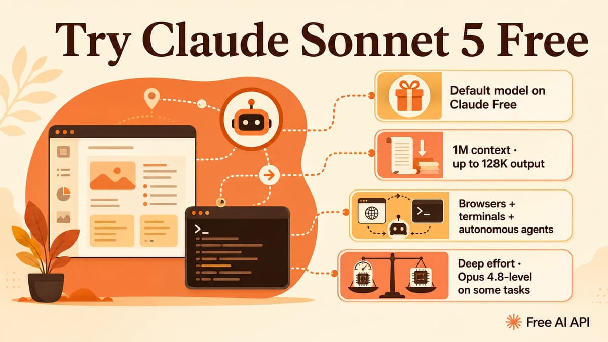Claude Sonnet 5 Is Here: Opus-Level Agentic Performance at Sonnet Pricing — Free AI API