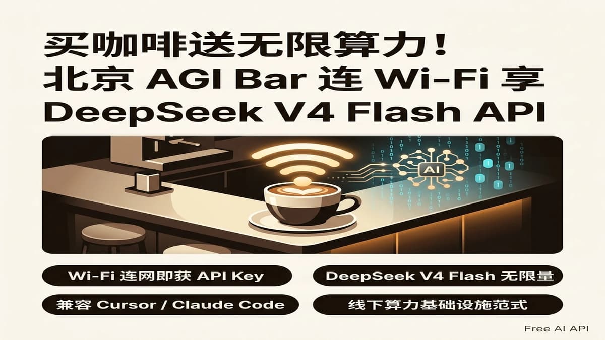 Haha, New Era O2O: Buy Coffee, Get Unlimited AI Compute — Beijing AGI Bar Guide — Free AI API