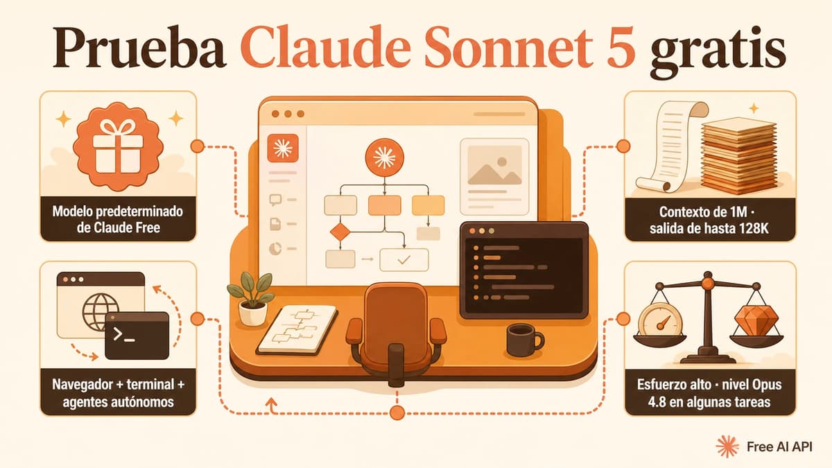 Ya está aquí Claude Sonnet 5: rendimiento agentic de nivel Opus a precio de Sonnet — Free AI API