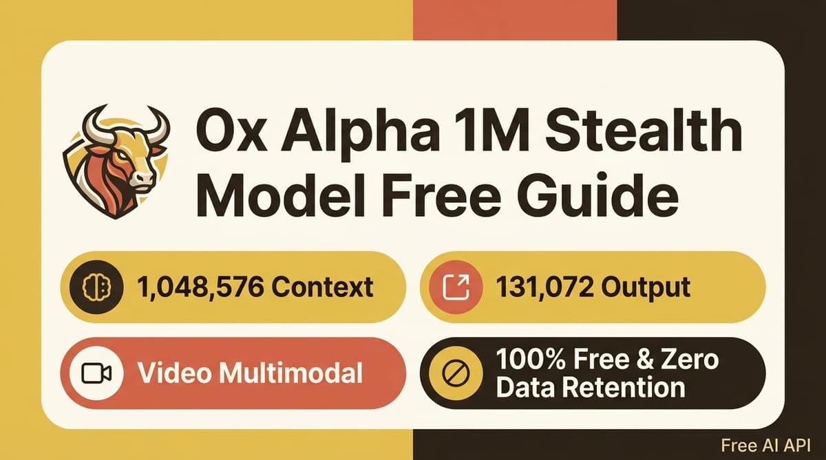 Stealth 1M Model Ox Alpha Drops: Hands-On Review & Multi-Platform Free Access Guide — Free AI API