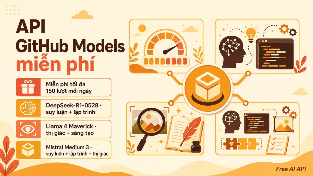 Hướng dẫn API Key GitHub Models — Free AI API