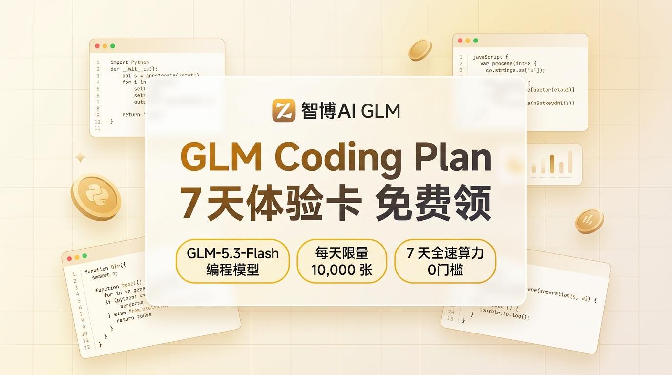 Zhipu AI GLM Coding Plan 7-Day Free Trial Infographic Cover (en)