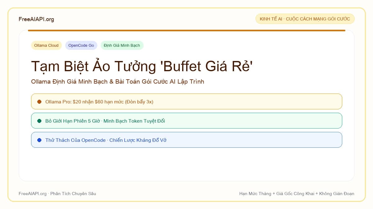 Ảnh bìa Định giá minh bạch của Ollama vs OpenCode