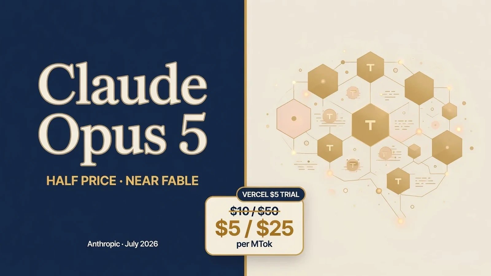 Claude Opus 5: perto do Fable pela metade do preço, teste Vercel US$5 — Free AI API