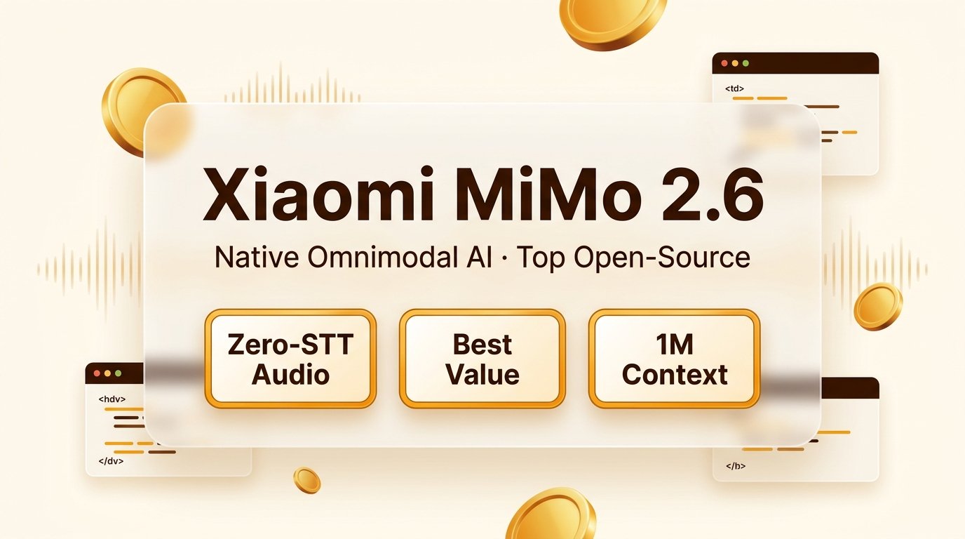 Xiaomi Omnimodal MiMo v2.6 Pro & Flash Cover Infographic