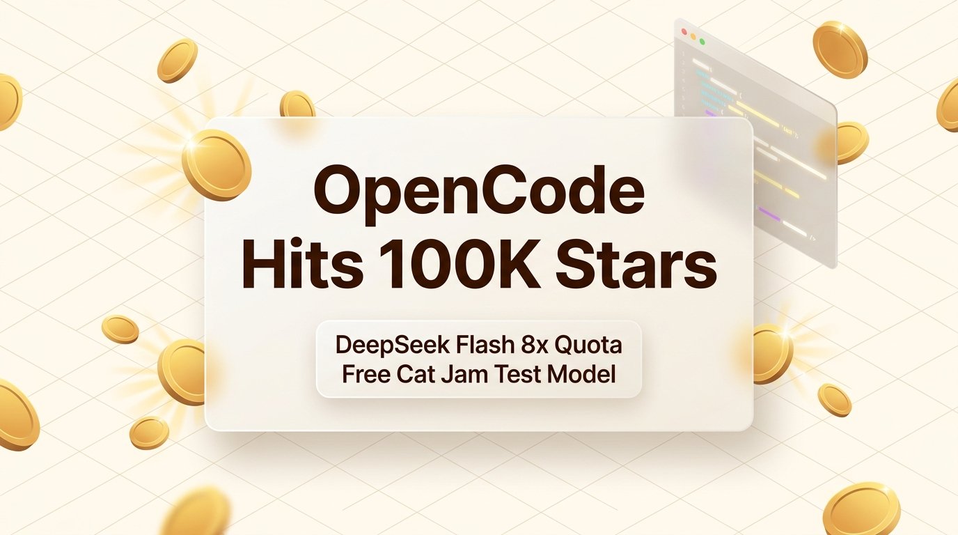 OpenCode 100K Stars DeepSeek Price War Cover Banner