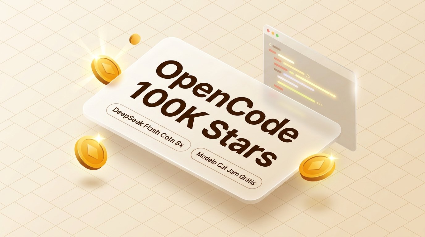 OpenCode 100K Stars Capa de Guerra de Preços DeepSeek