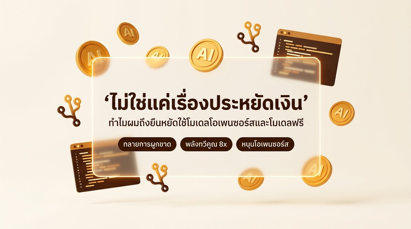ไม่ใช่แค่เรื่องประหยัดเงิน: ทำไมผมถึงยืนหยัดใช้โมเดลโอเพนซอร์สและโมเดลฟรี