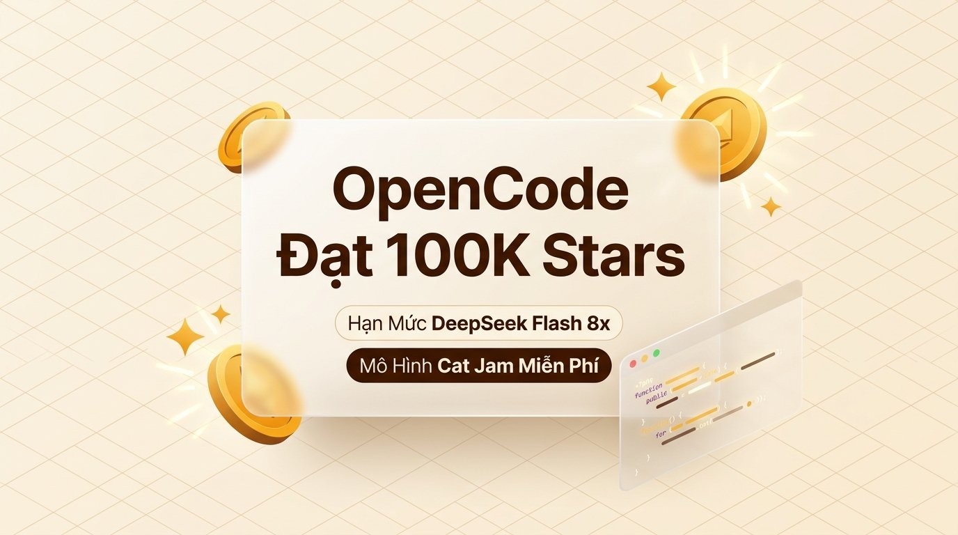 Ảnh bìa OpenCode 100K Stars Cuộc Đua Giảm Giá DeepSeek