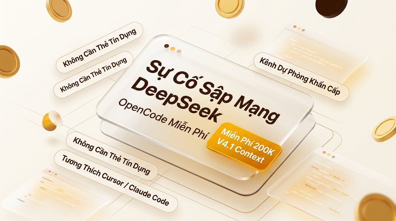 Sự Cố Sập Mạng DeepSeek OpenCode Miễn Phí V4.1 Flash Đồ Họa Thông Tin