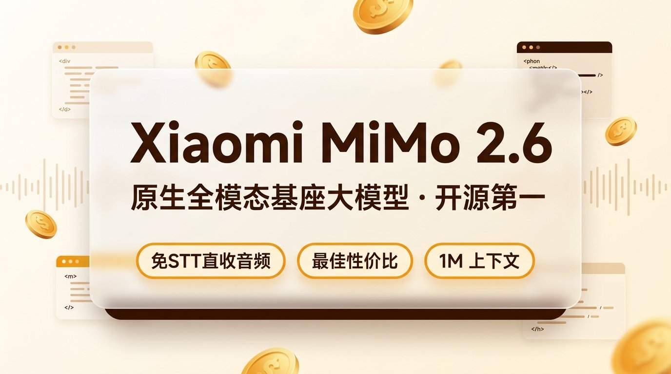 小米全模态模型 MiMo v2.6 Pro & Flash 封面信息图