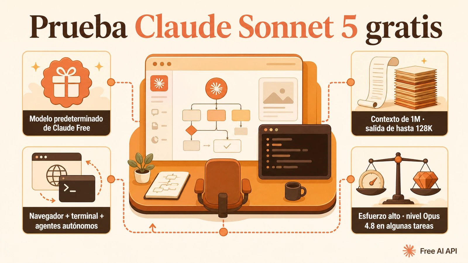 Ya está aquí Claude Sonnet 5: rendimiento agentic de nivel Opus a precio de Sonnet — Free AI API