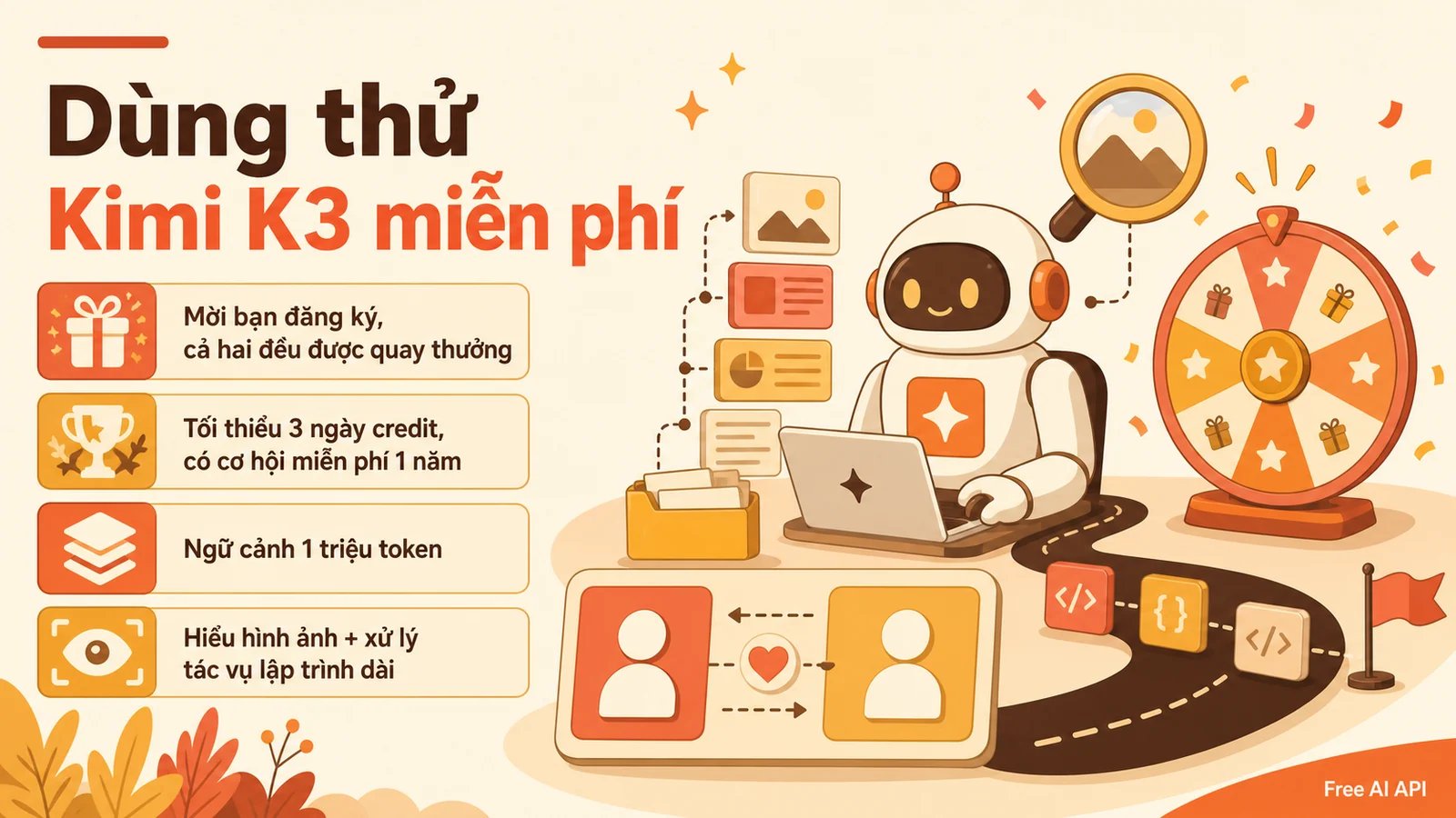 Kimi K3 đã ra mắt: mời bạn bè, nhận credit và trải nghiệm một trong những mô hình mở mạnh nhất hiện nay — Free AI API